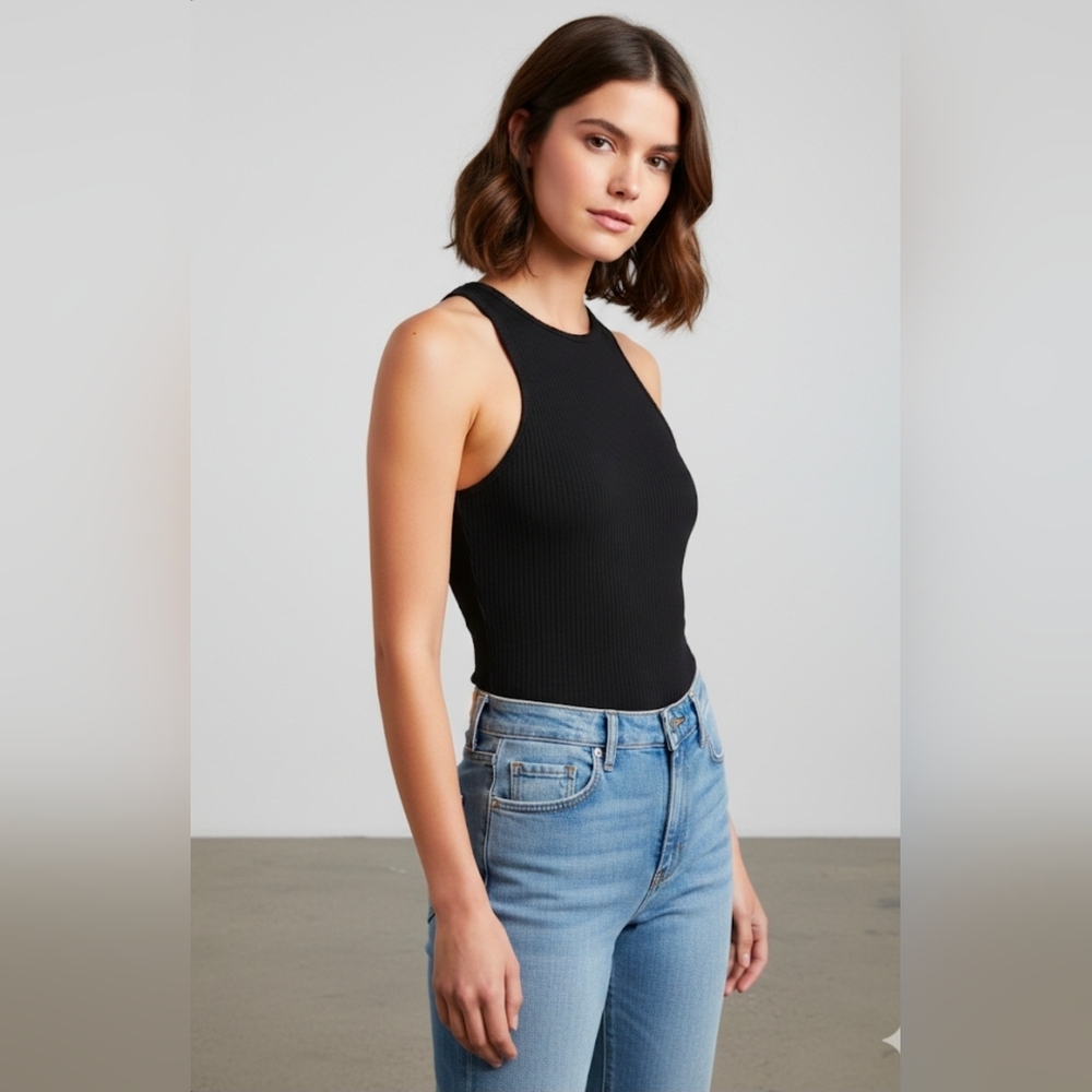 Hollister Black Ribbed Tank Top